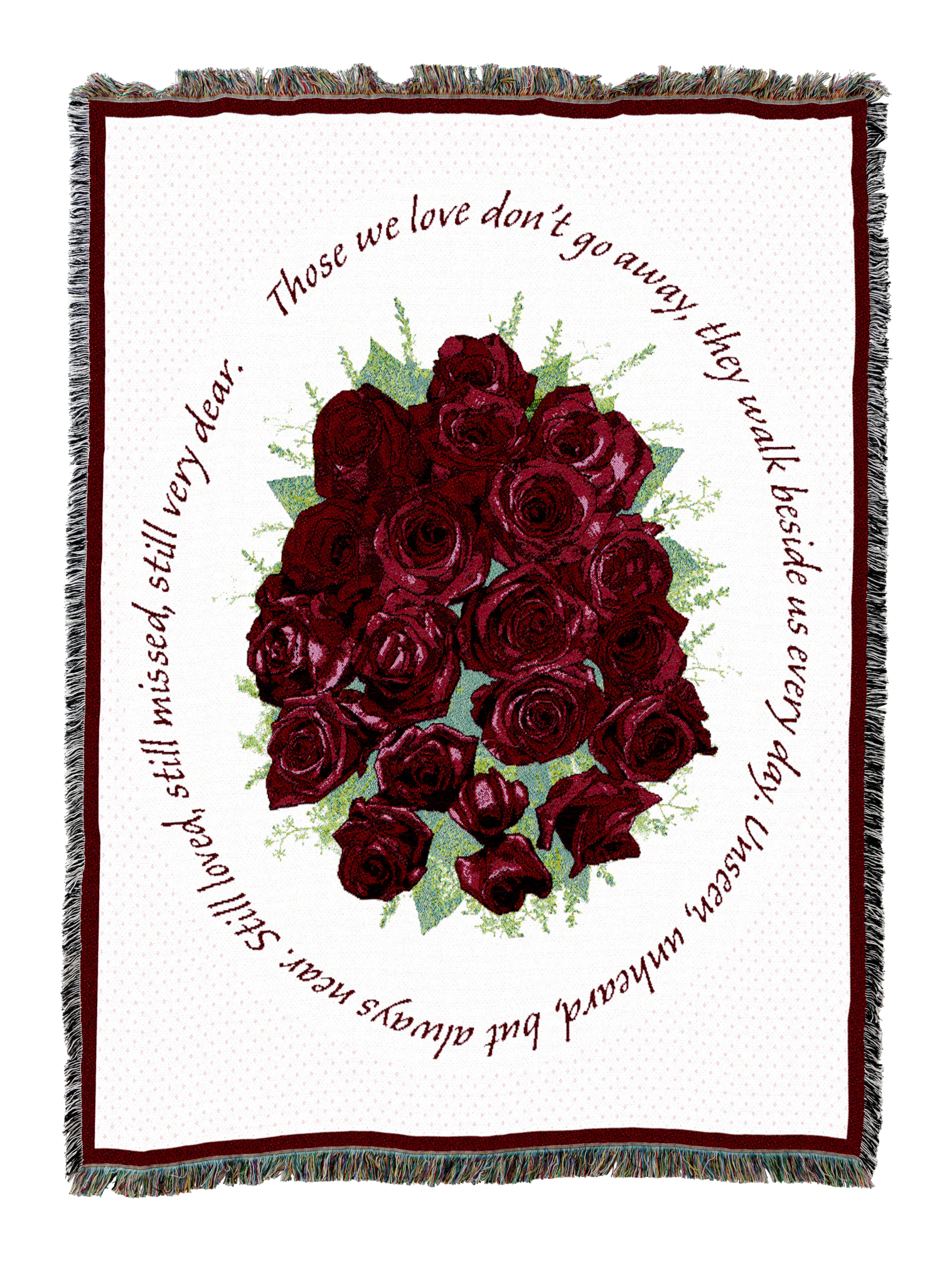 Memorial Red Roses Blanket