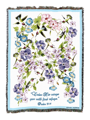 Hummingbirds Psalm Blanket