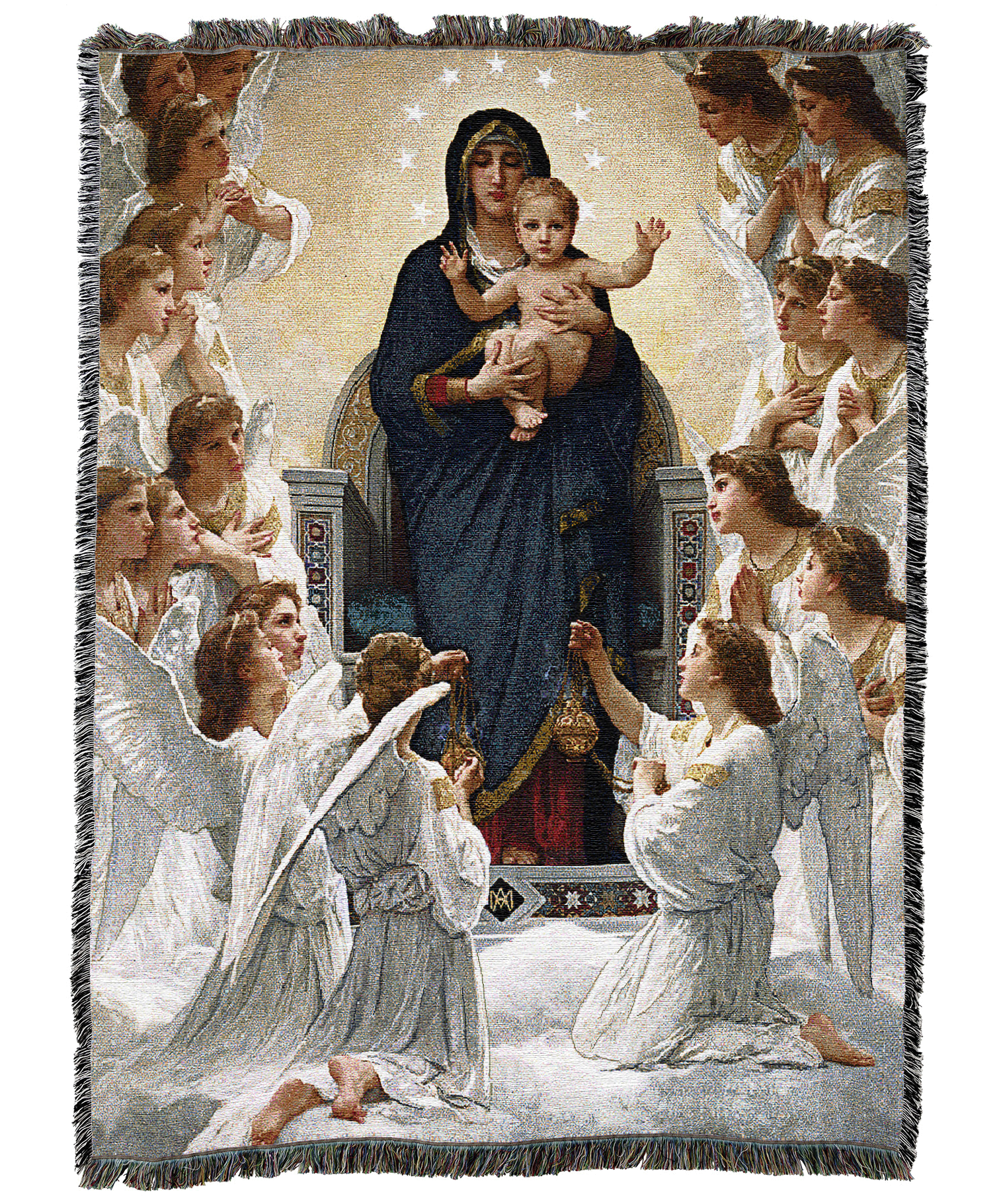The Virgin with Angels Blanket