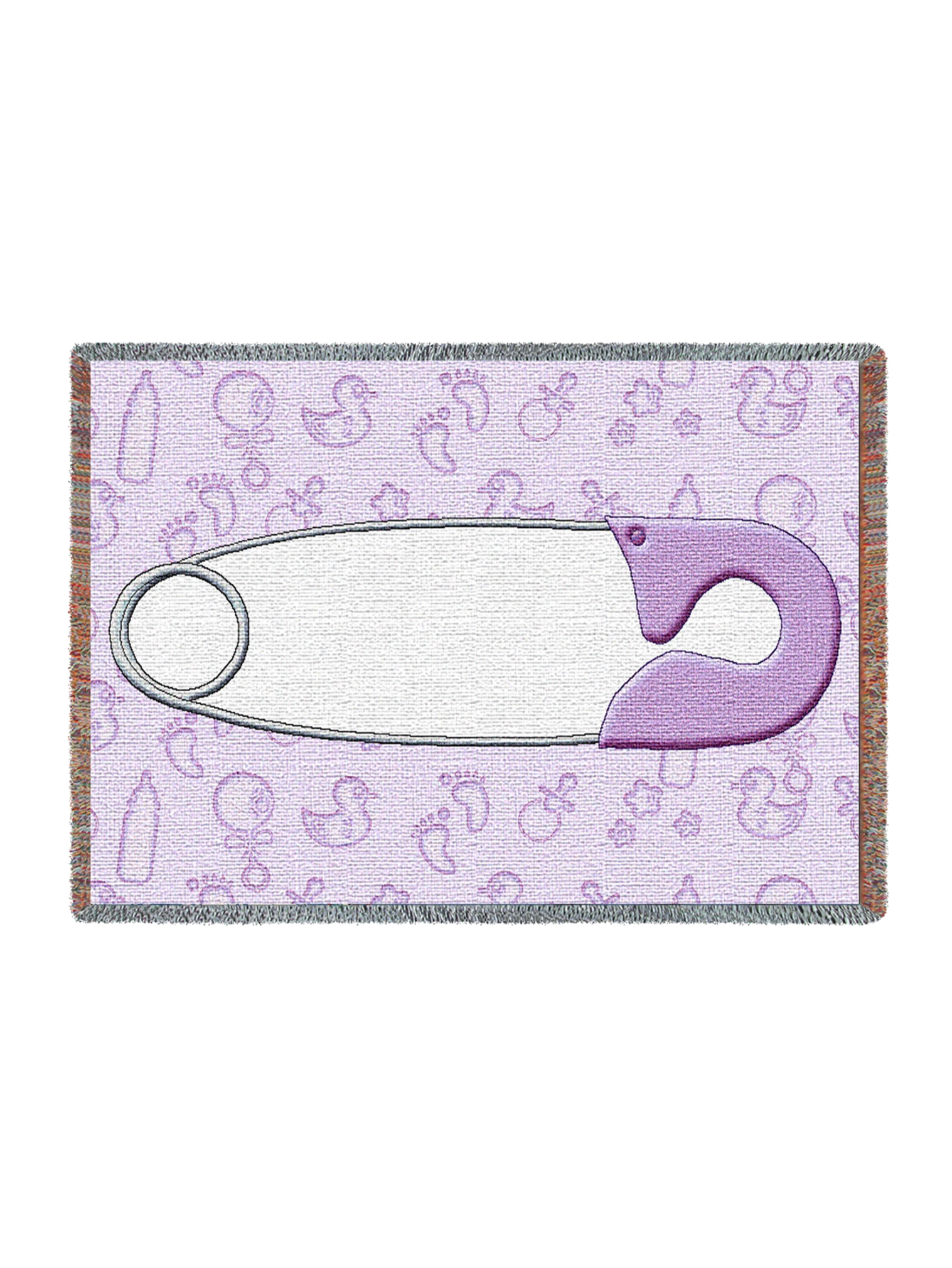 Diaper Pin Lavender Mini Blanket