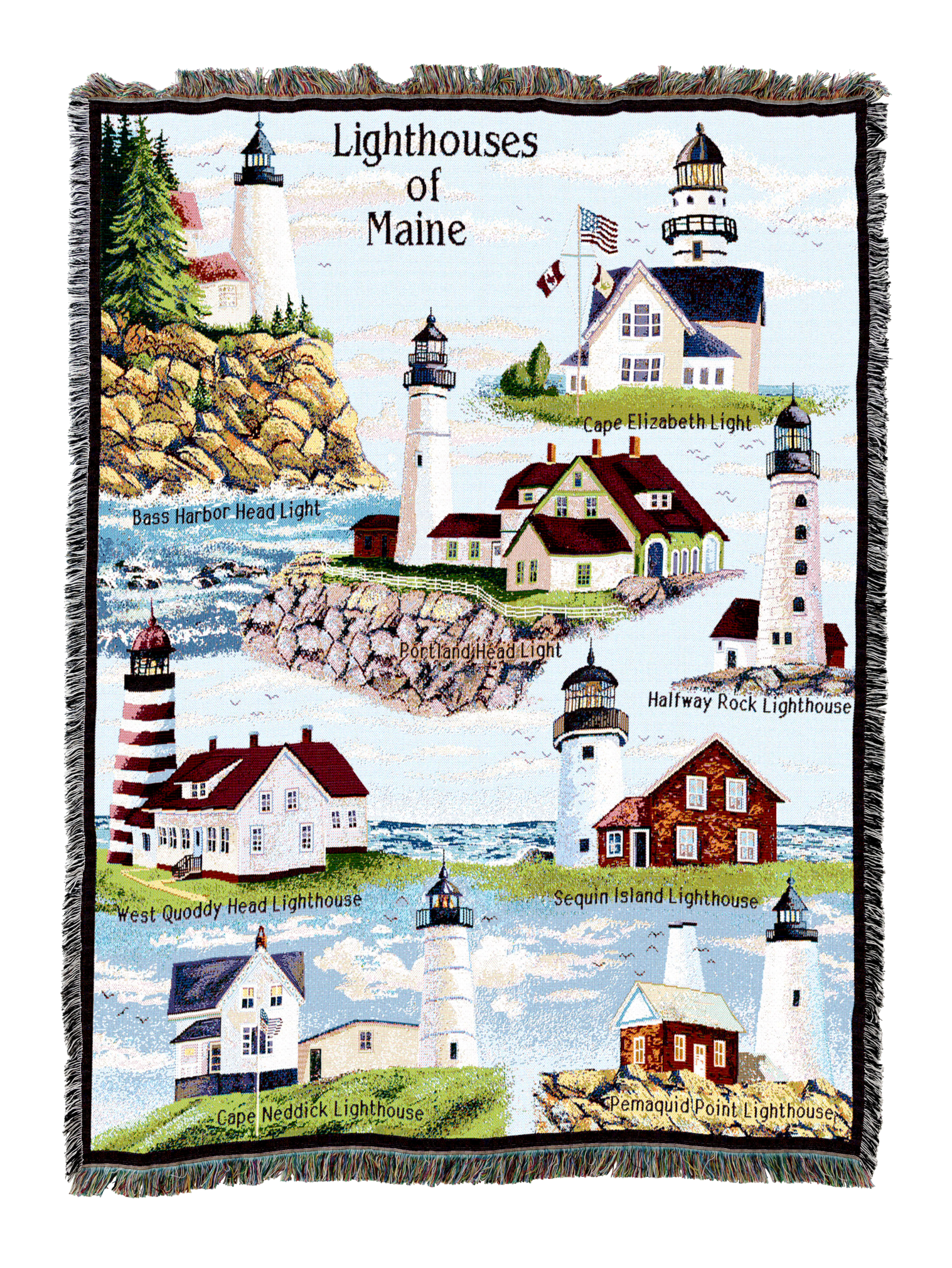 Lighthouses Of Maine Blanket