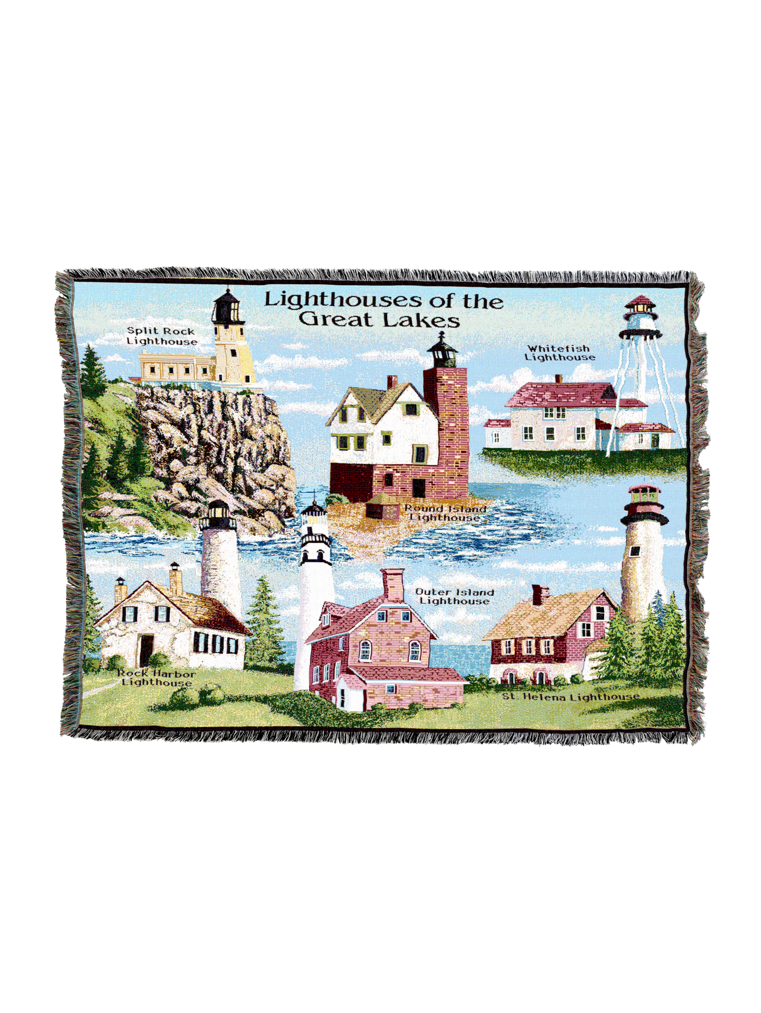 Lighthouses Of The Great Lakes Blanket A
