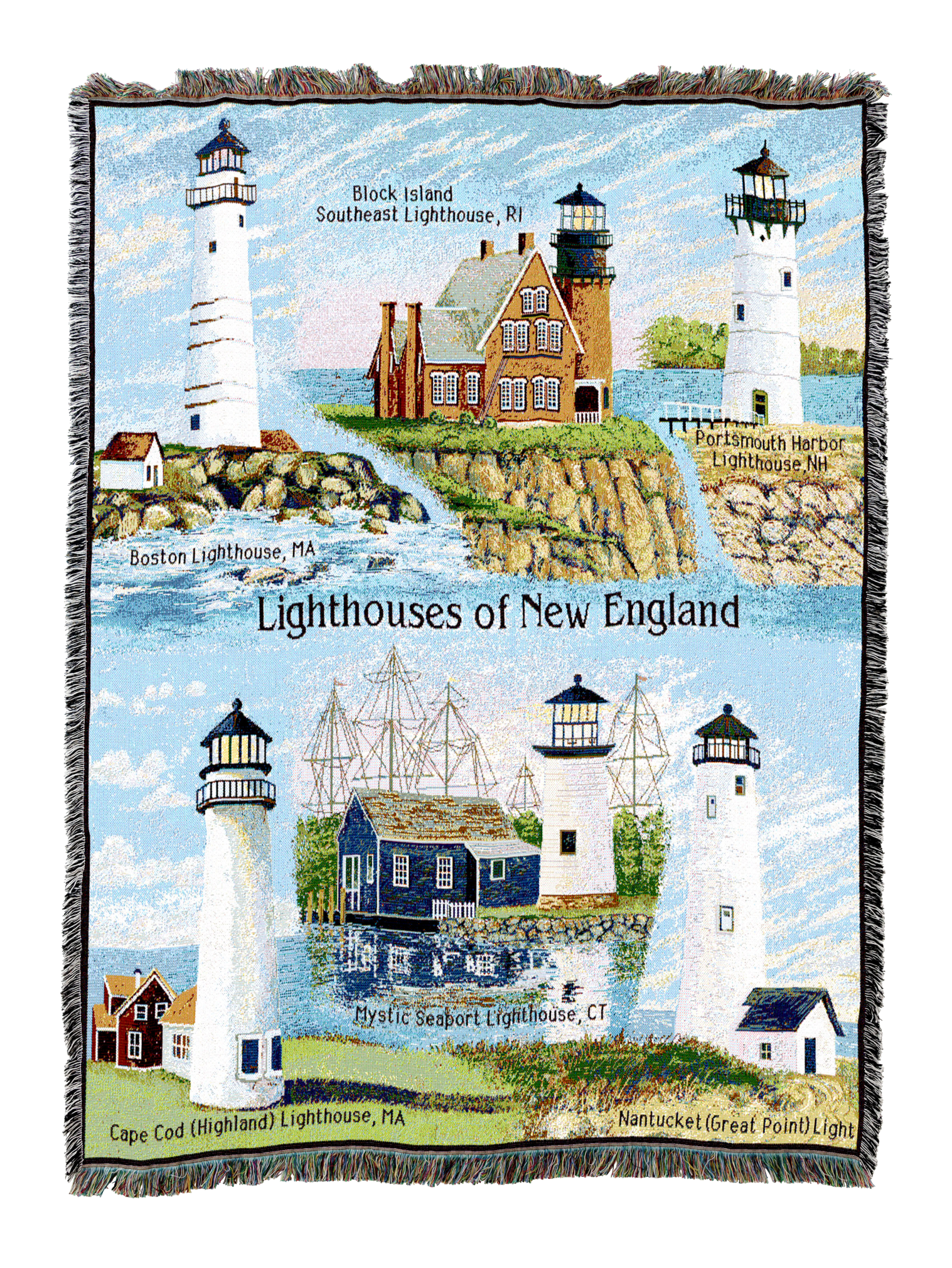 Lighthouses Of New England Blanket