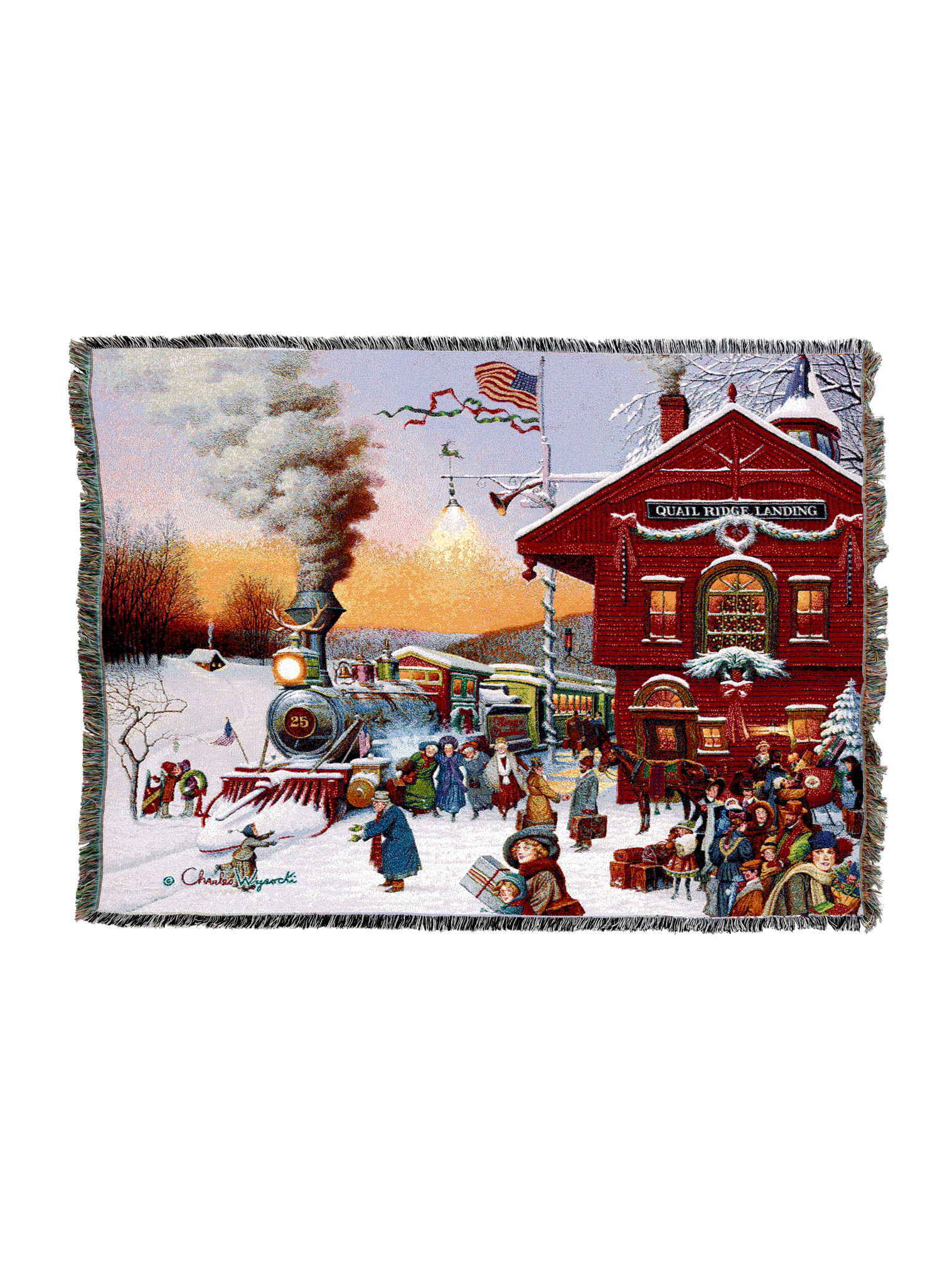 Whistle Stop Christmas Blanket