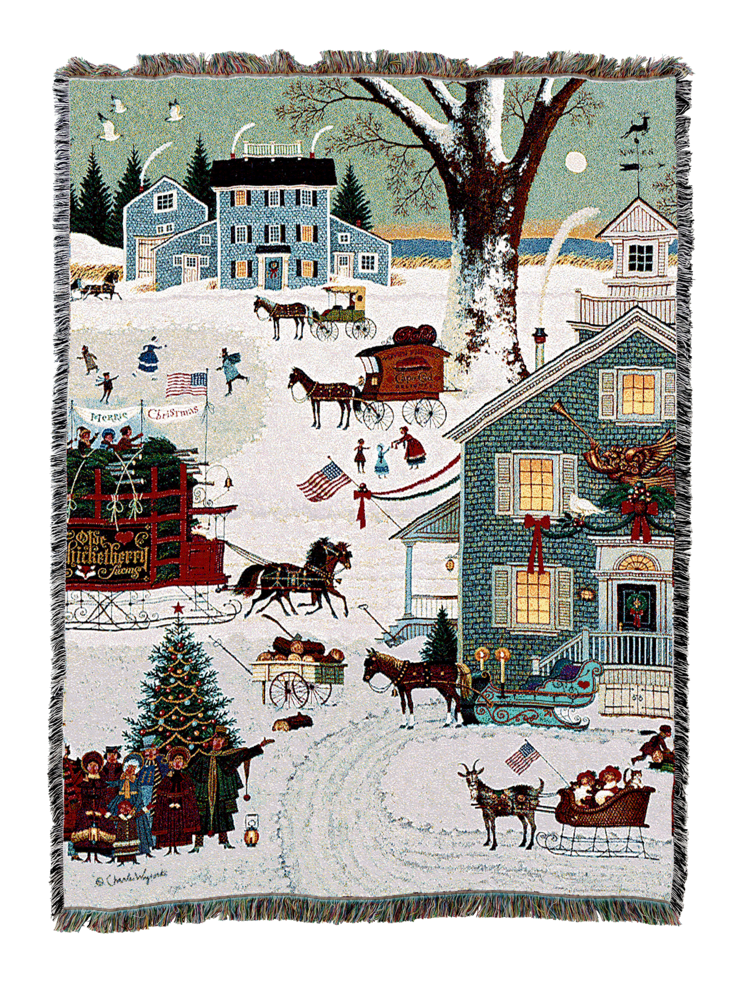Cape Cod Christmas Blanket