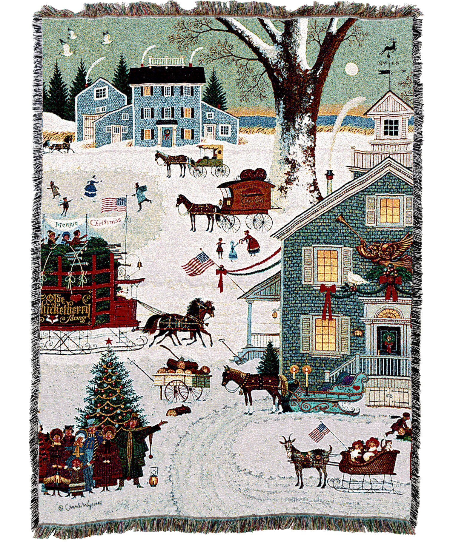 Cape Cod Christmas Blanket