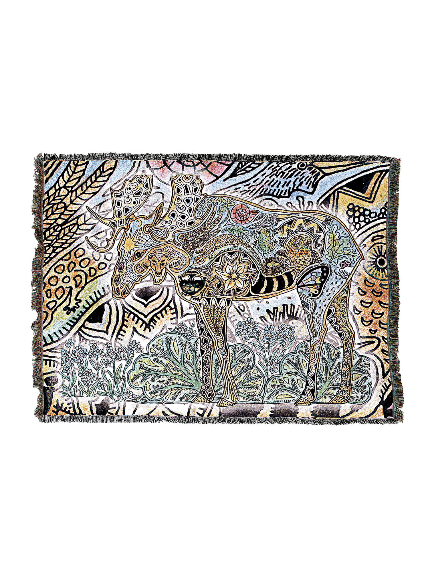Moose Totem Blanket