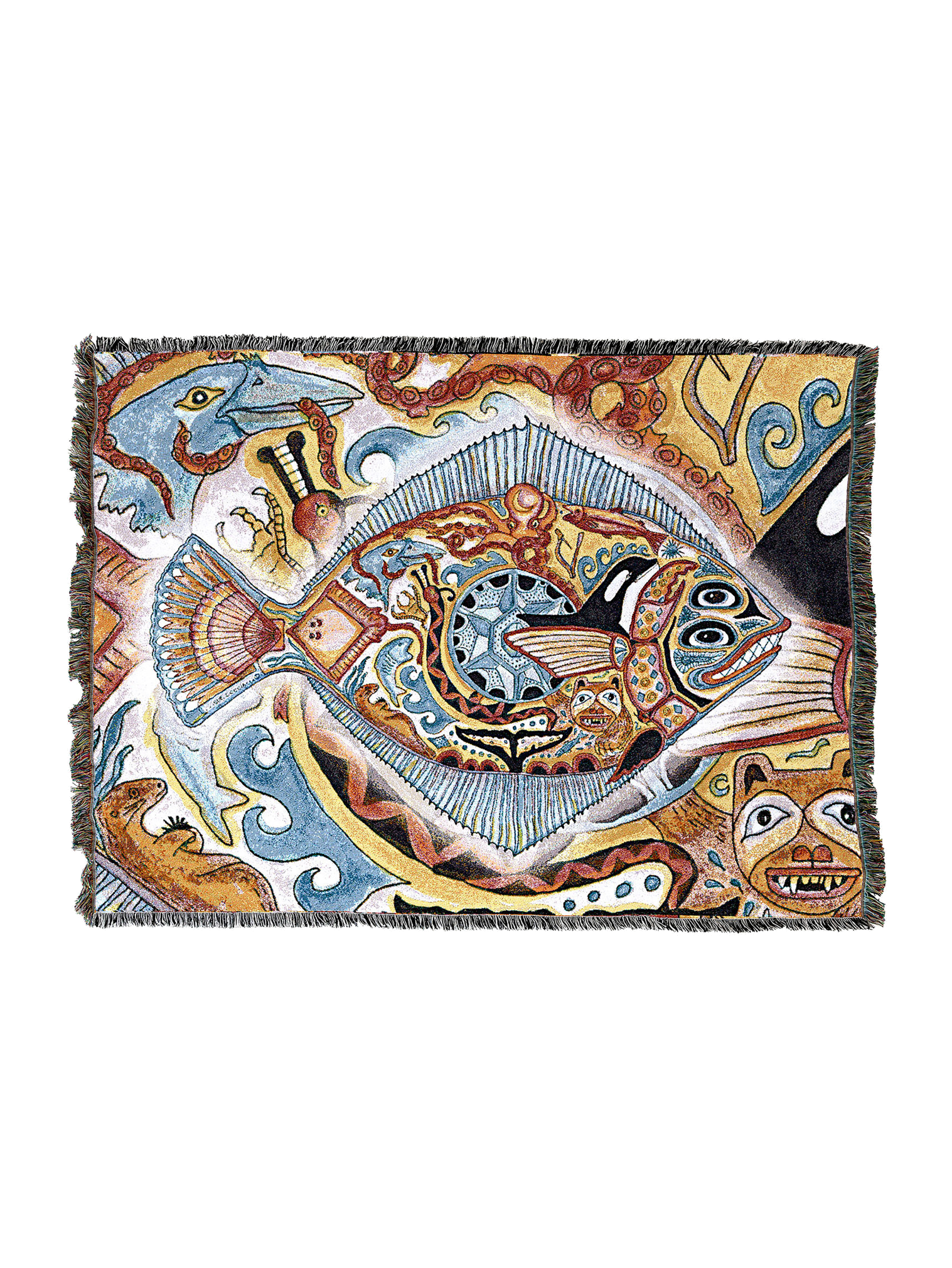 Halibut Totem Blanket