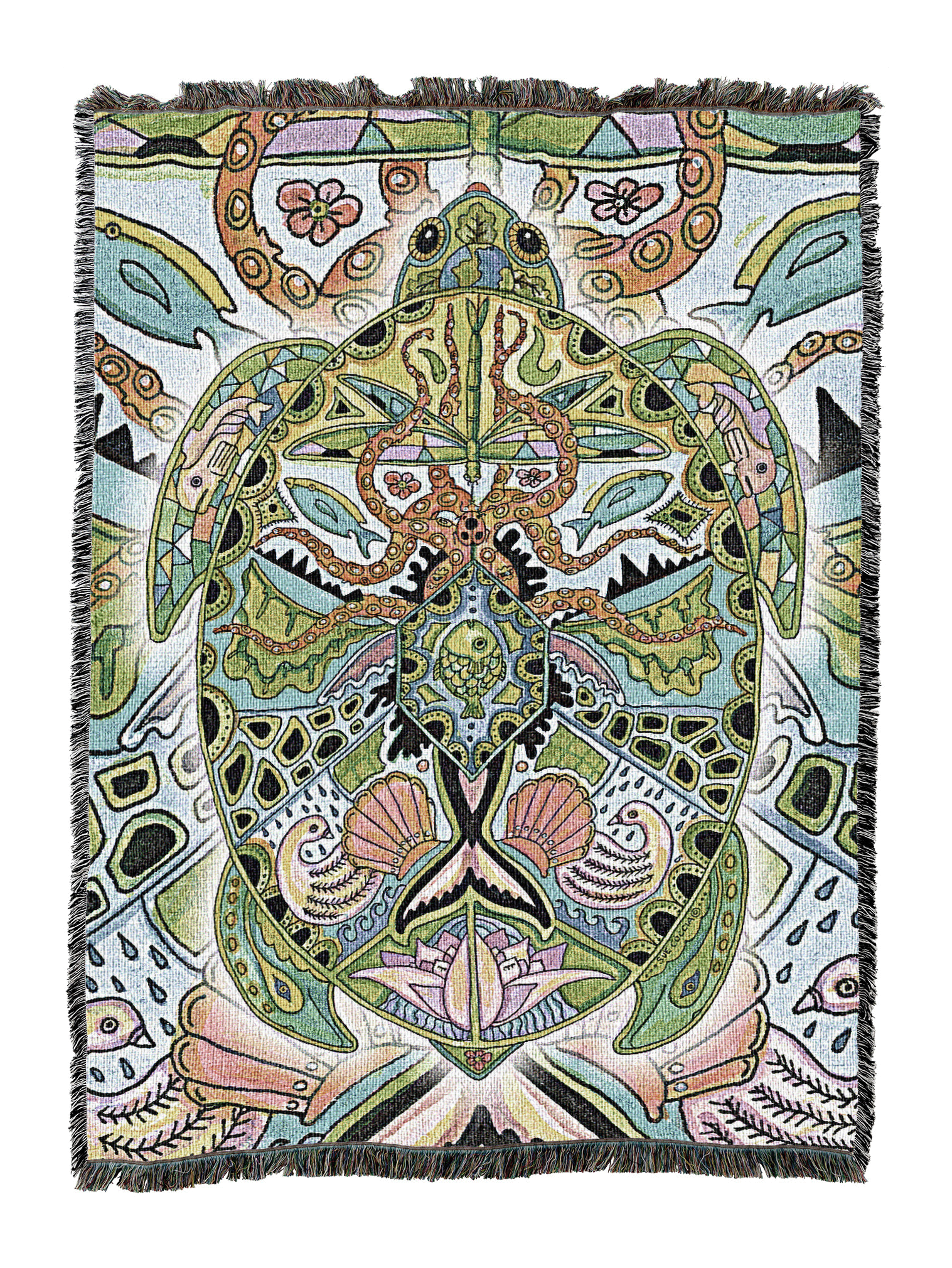 Sea Turtle Totem Blanket