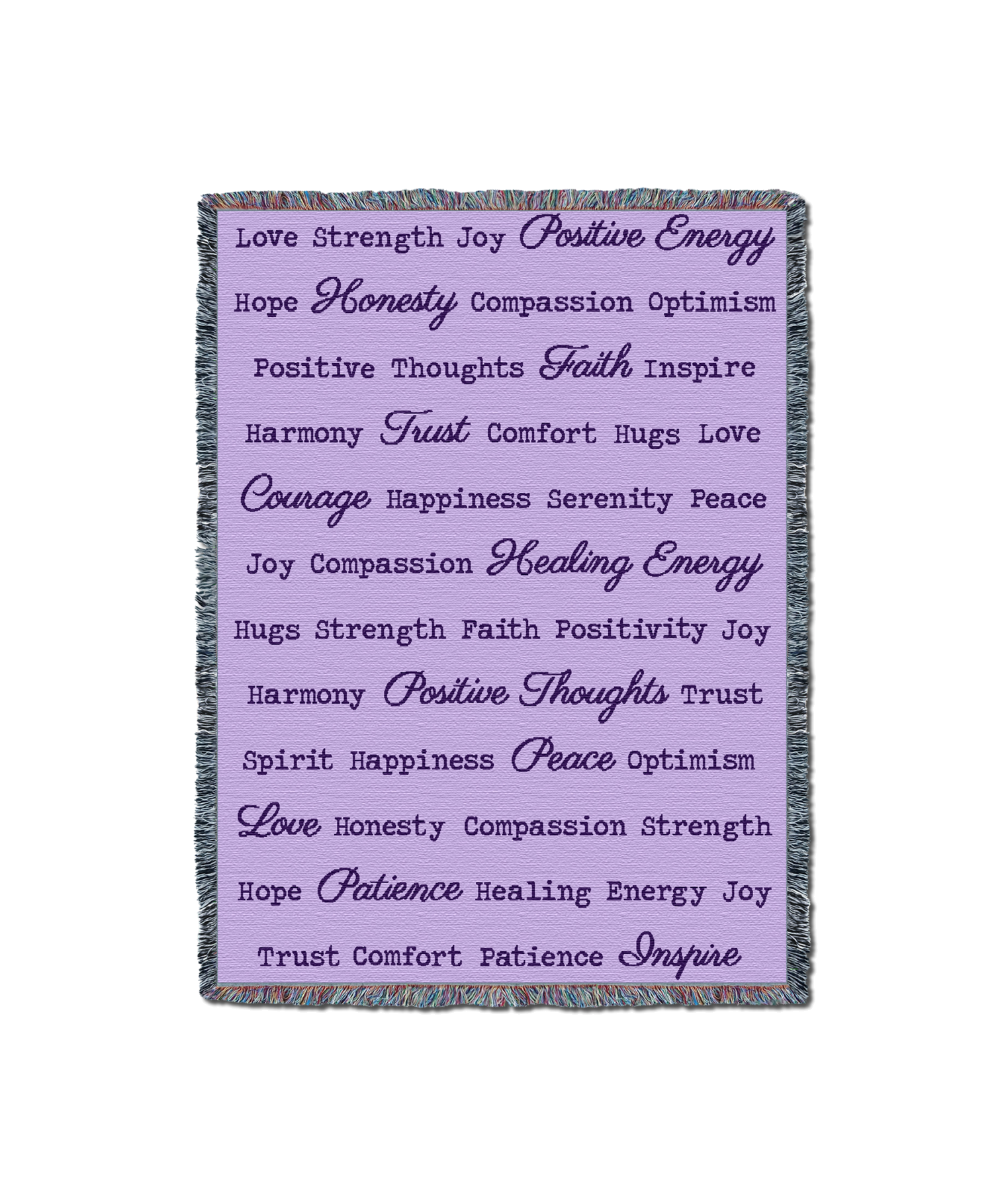 Word Hugs Lilac 54X70 Blanket