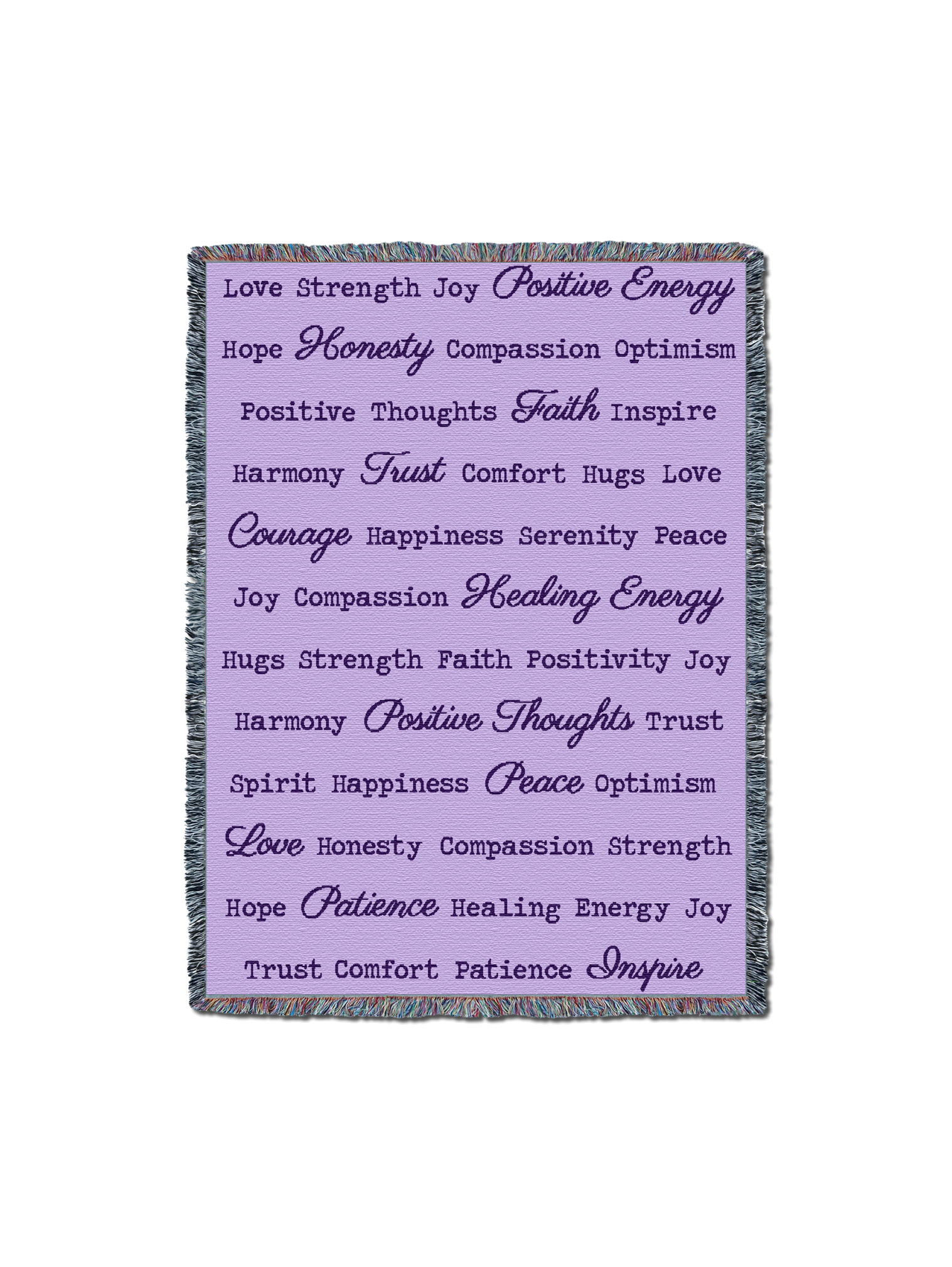 Word Hugs Lilac 54X70 Blanket