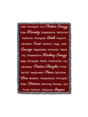 Word Hugs Dark Red 54X70 Blanket
