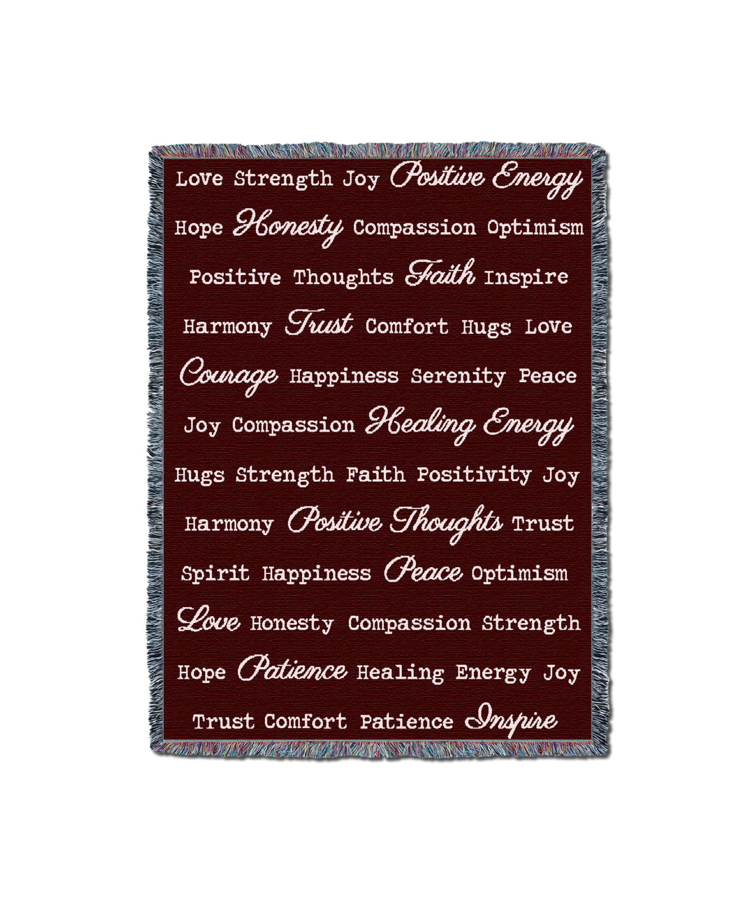 Word Hugs Brown 54X70 Blanket