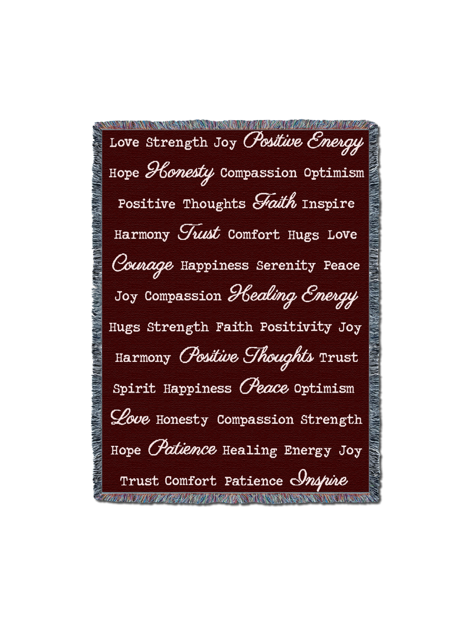 Word Hugs Brown 54X70 Blanket