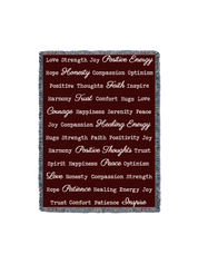 Word Hugs Brown 54X70 Blanket