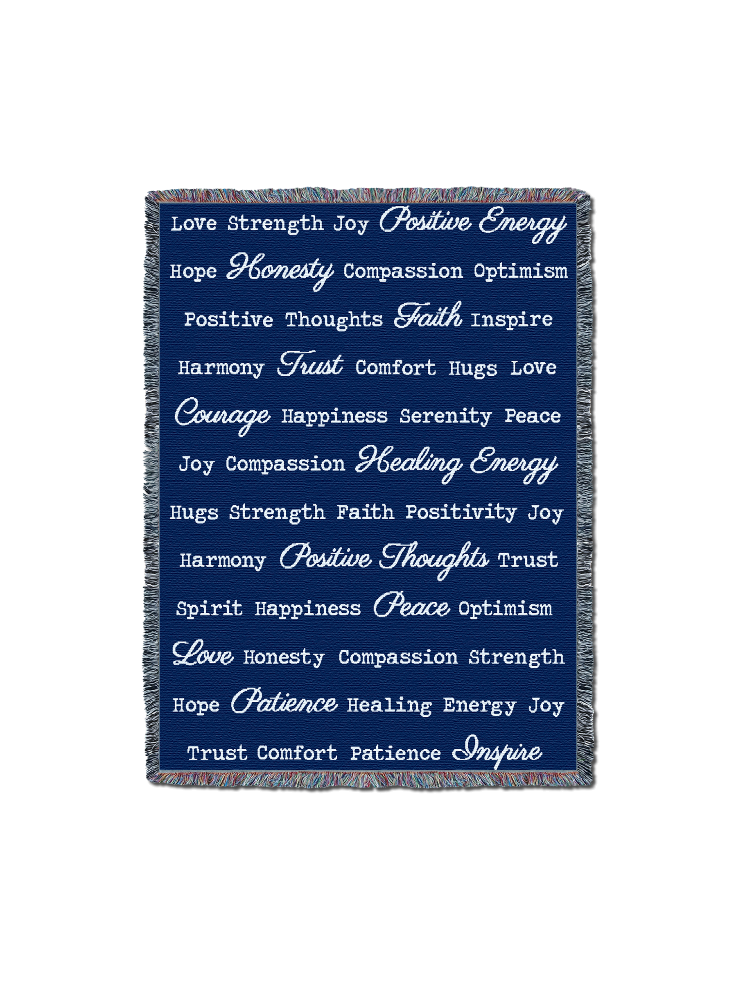 Word Hugs Dark Blue 54X70 Blanket