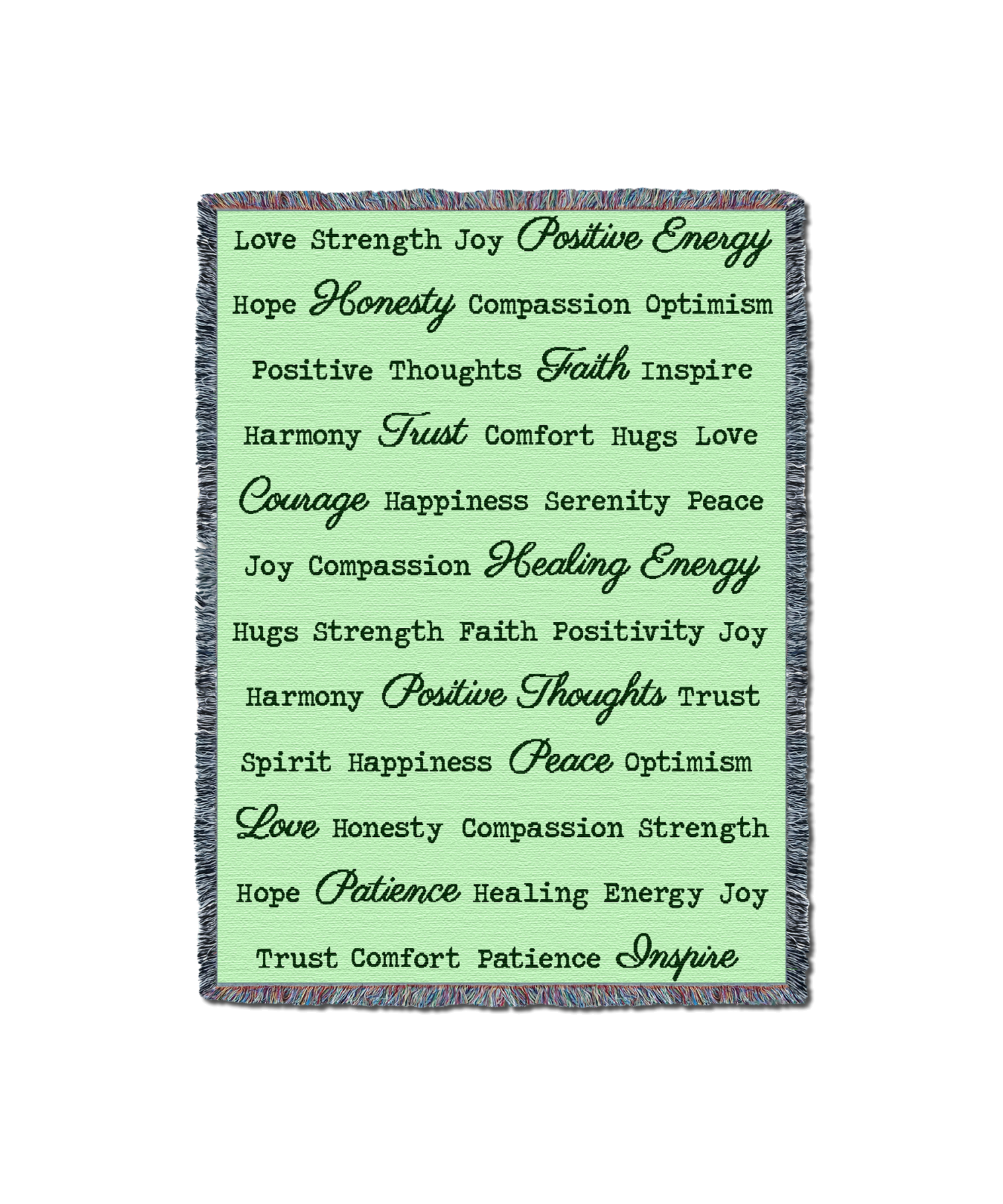 Word Hugs Mint 54X70 Blanket