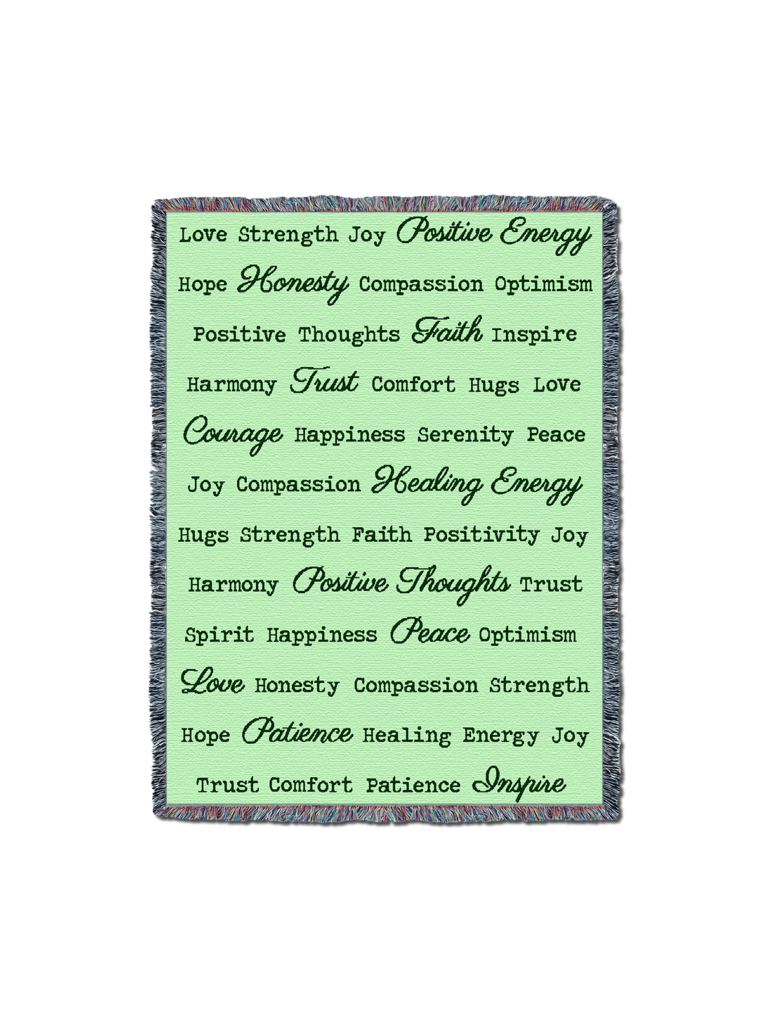 Word Hugs Mint 54X70 Blanket