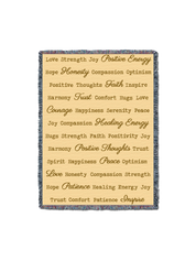 Word Hugs Cream 54X70 Blanket