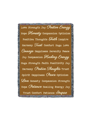 Word Hugs Dark Gold 54X70 Blanket