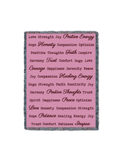 Word Hugs Berry 54X70 Blanket