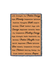 Word Hugs Peach 54X70 Blanket