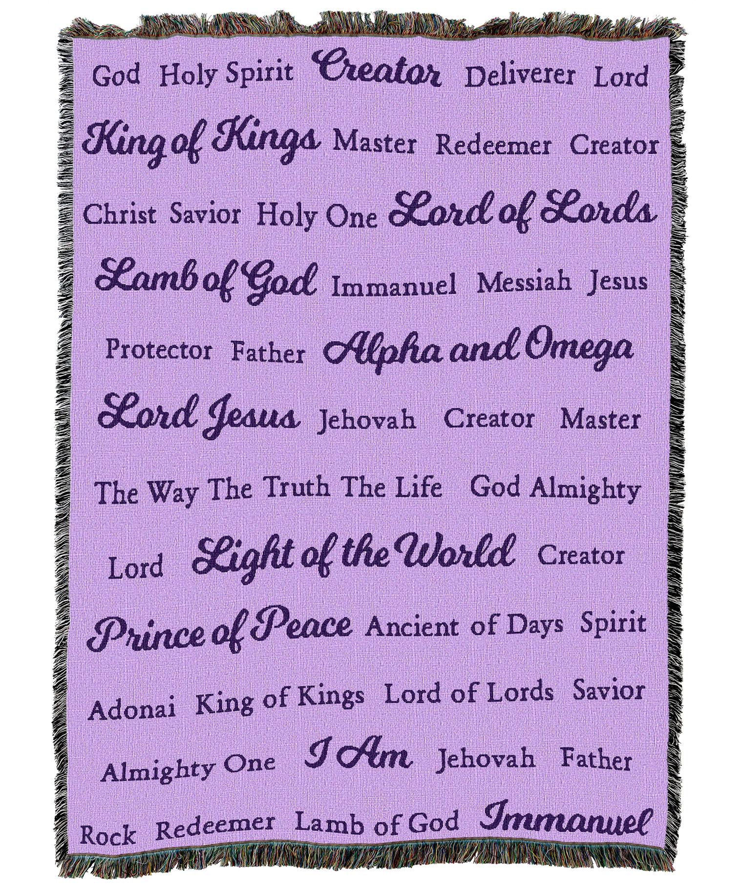 Names of God Blanket Lilac