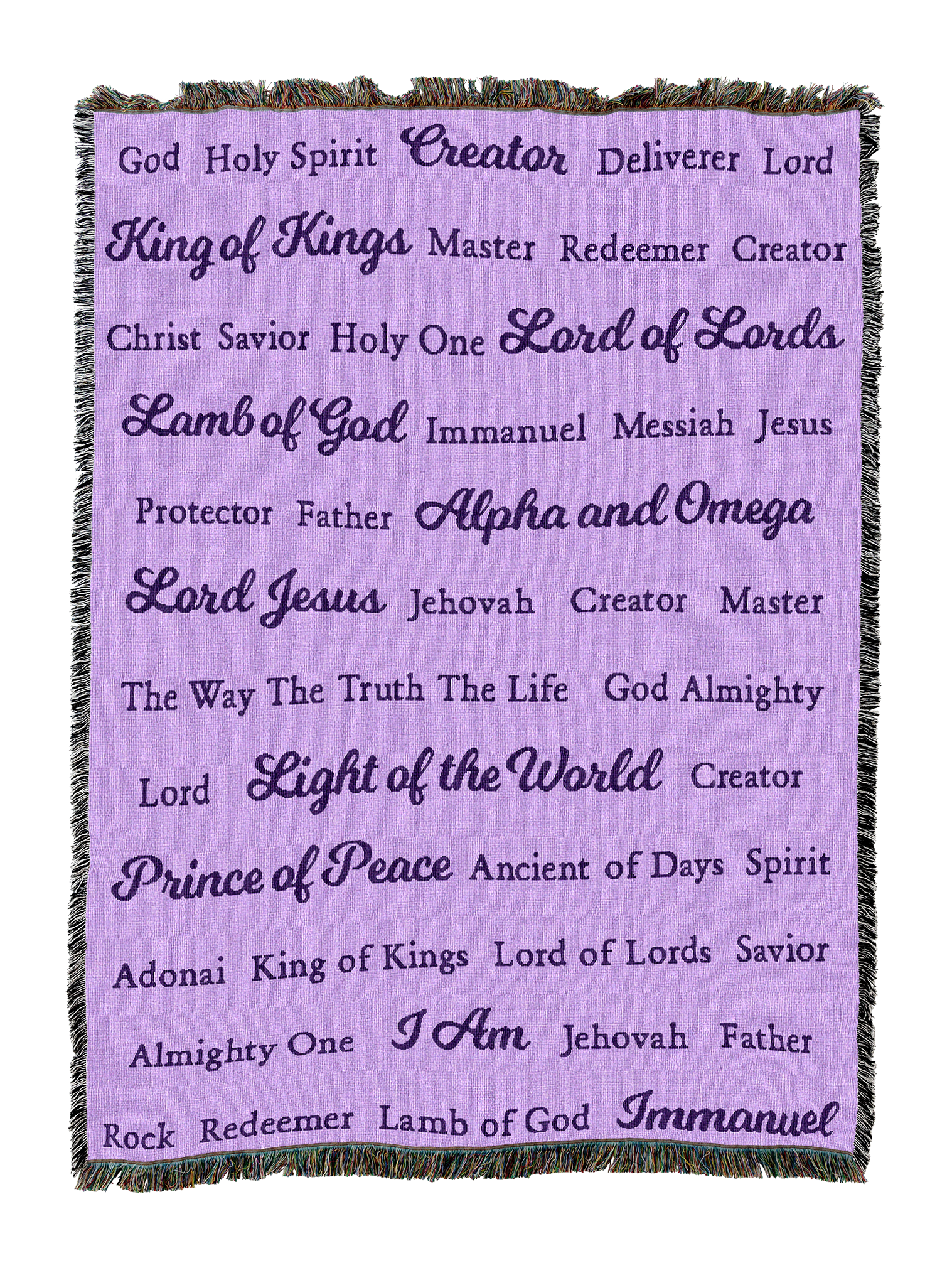 Names of God Blanket Lilac