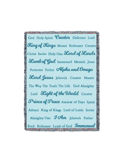 Names of God Blanket Sky Blue