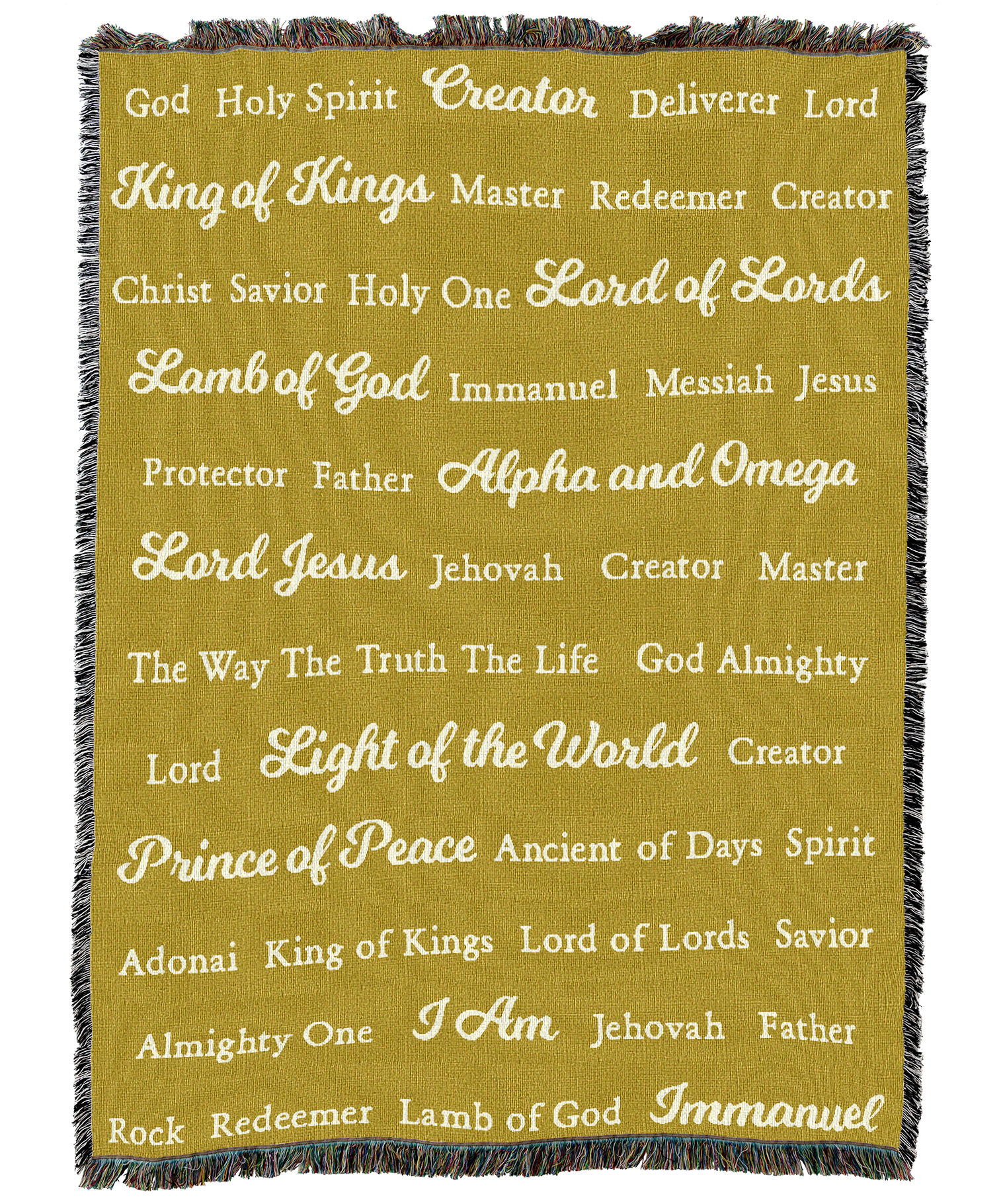 Names of God Blanket Gold