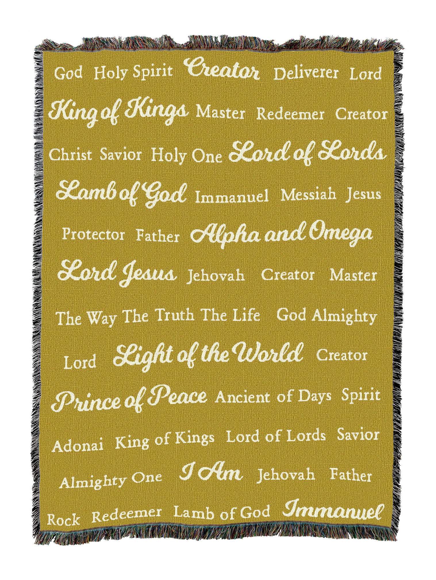 Names of God Blanket Gold