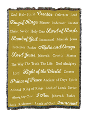 Names of God Blanket Gold