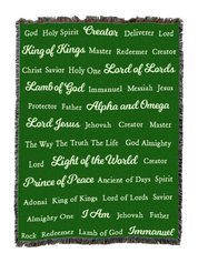 Names of God Blanket Leaf Green