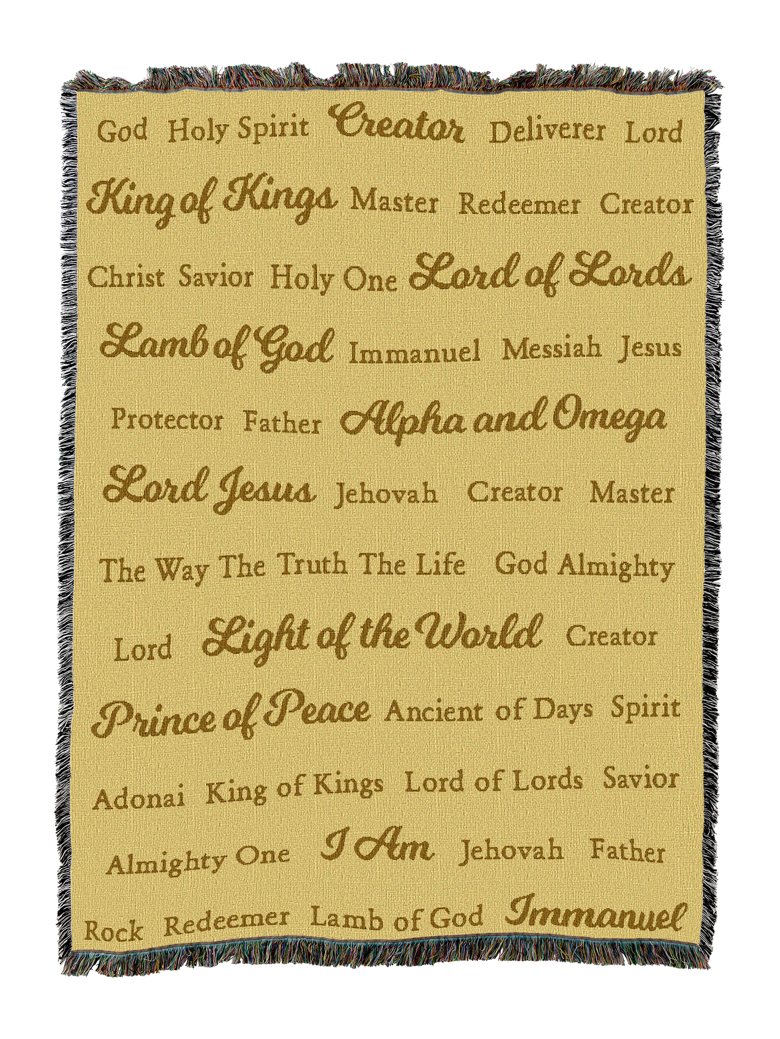 Names of God Blanket Light Gold
