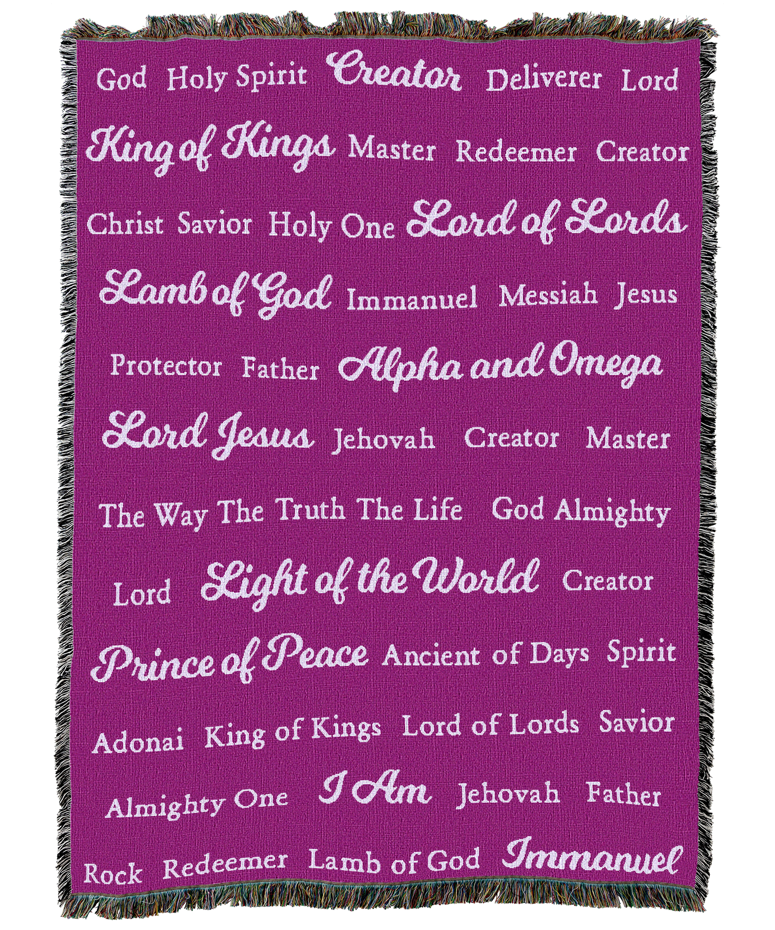 Names of God Blanket Plum