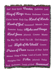 Names of God Blanket Plum
