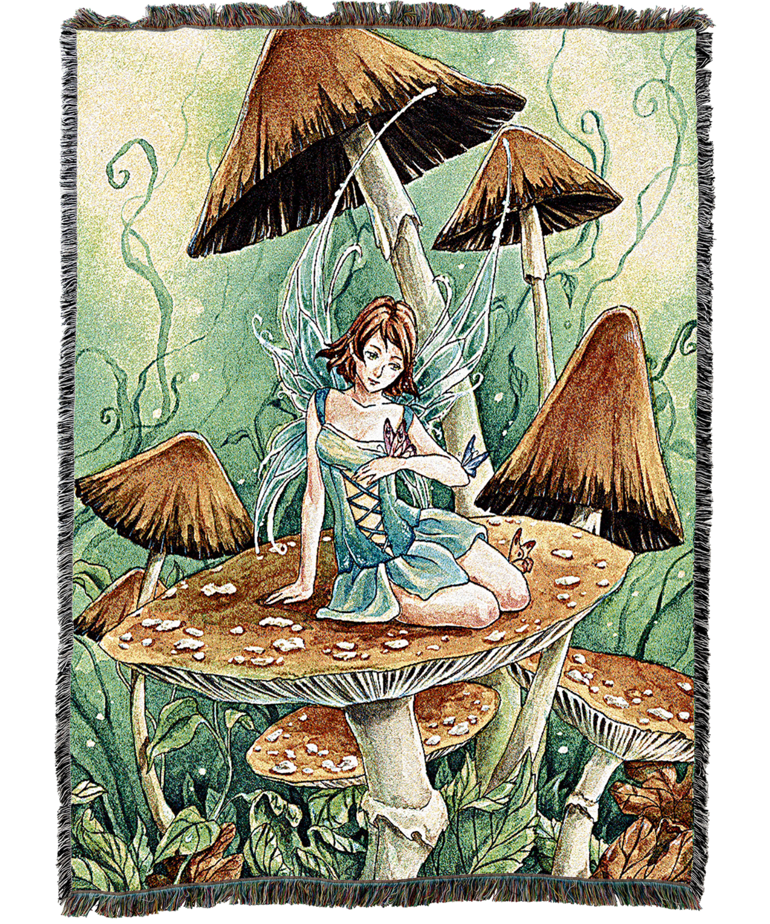 Among the Mushrooms Blanket