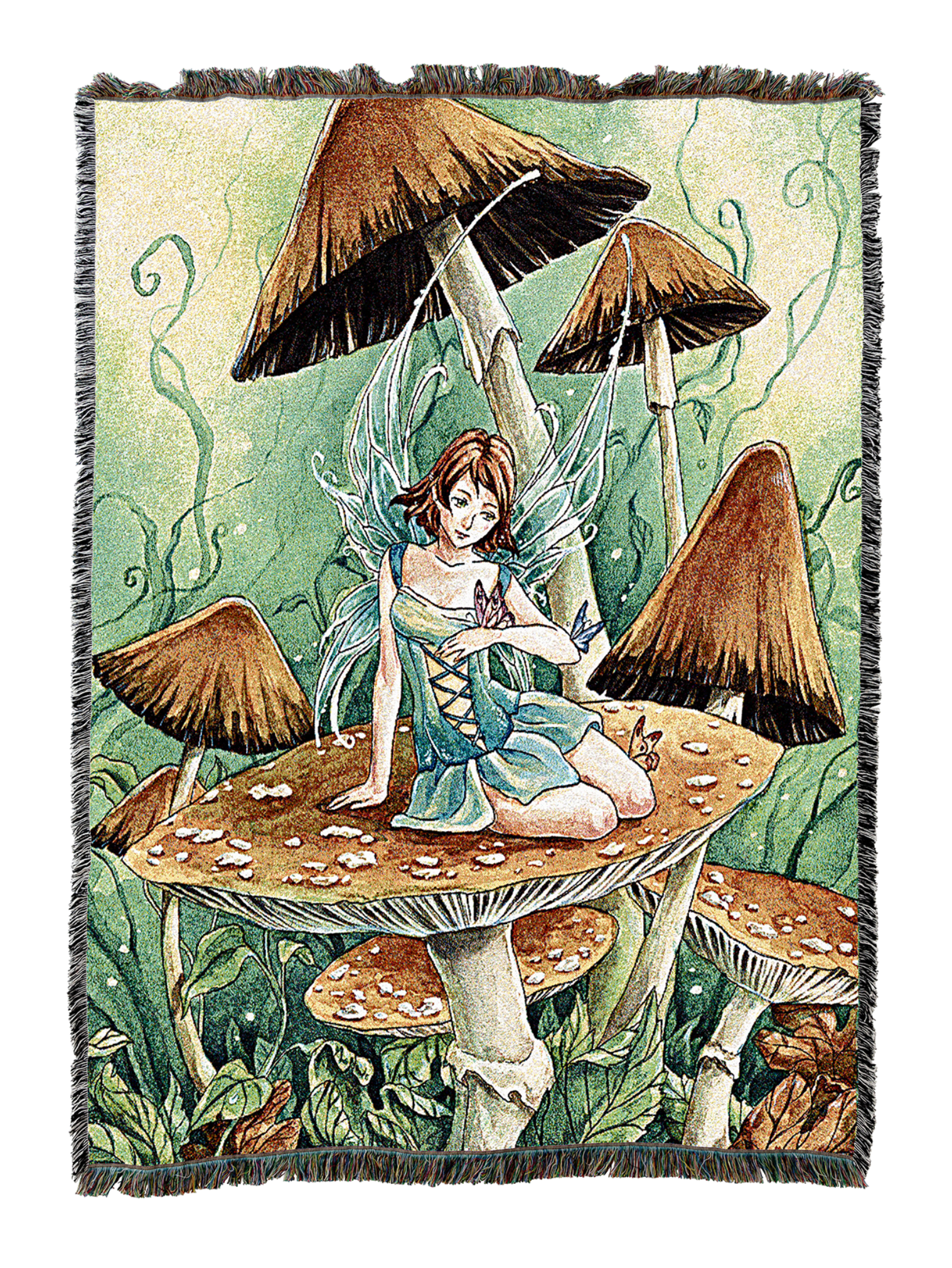 Among The Mushrooms Blanket