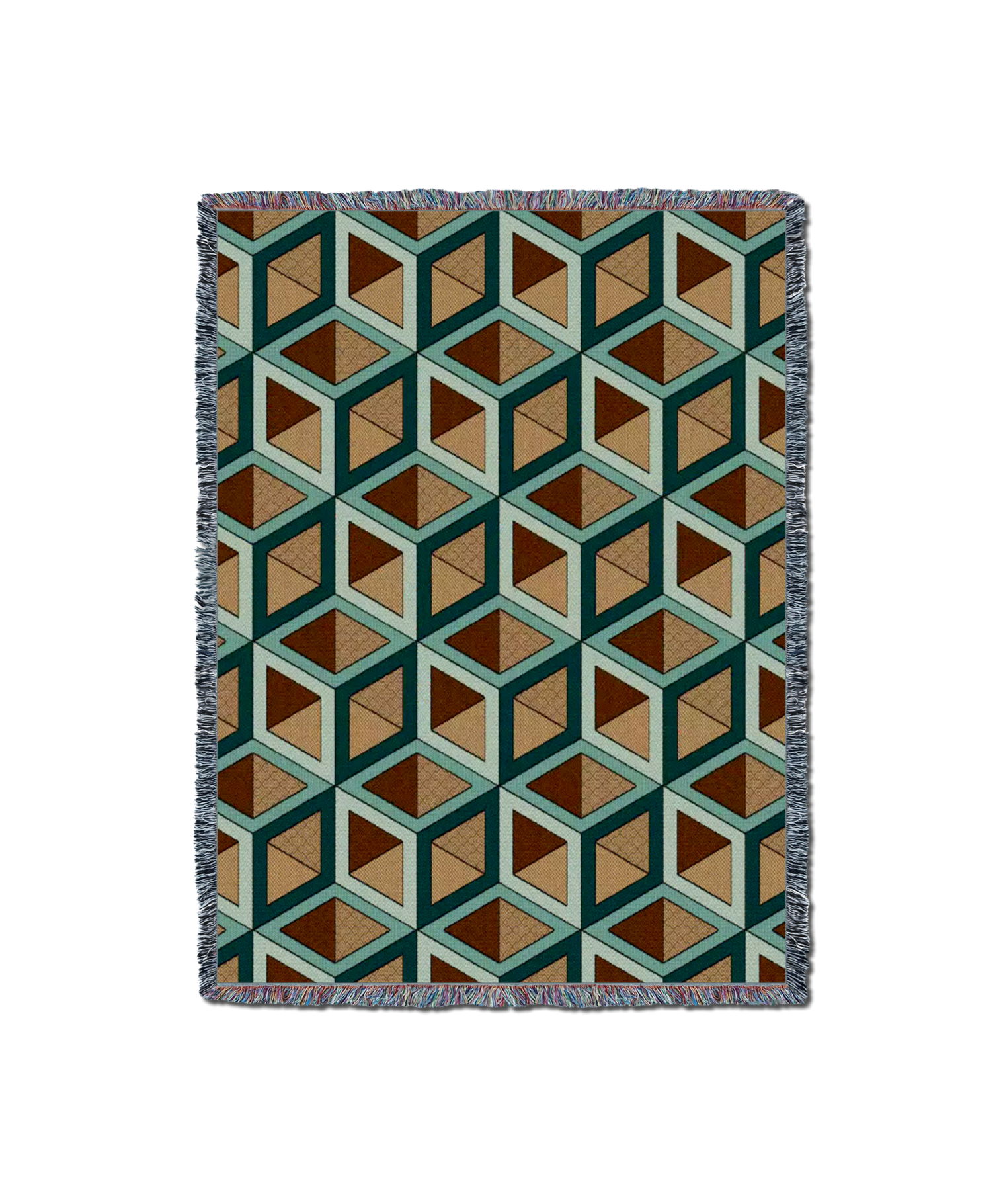 Blocks Blanket Teal