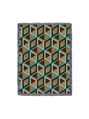 Blocks Blanket Teal