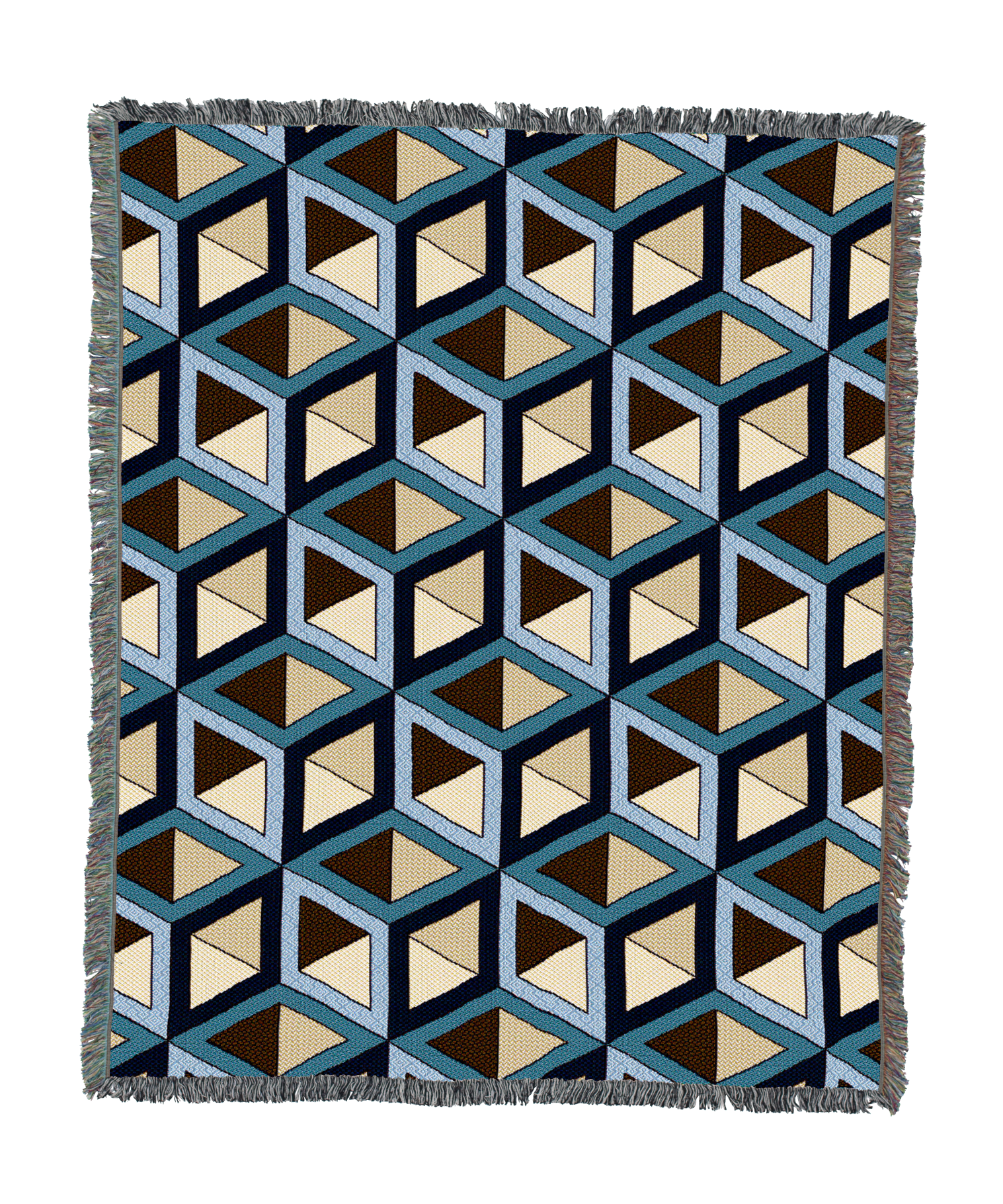 Blocks Blanket Gold 60x50