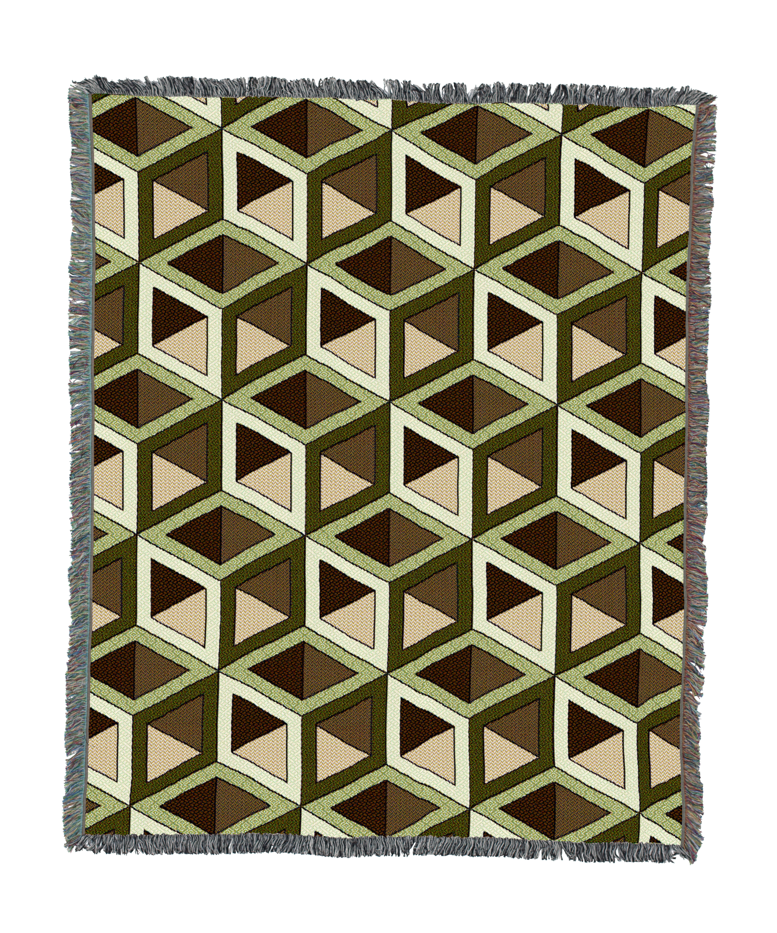 Blocks Blanket Green 60x50