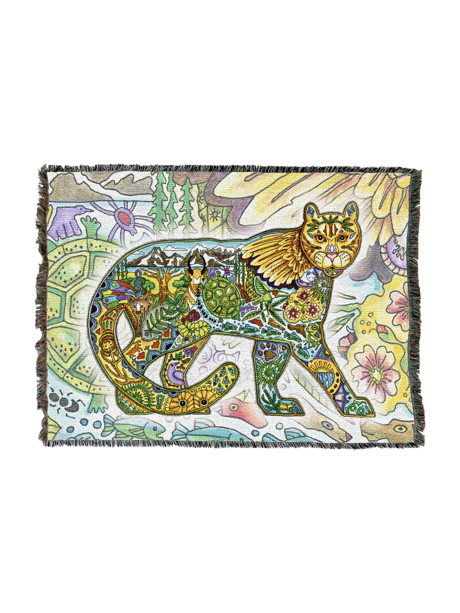 Mountain Lion Totem Blanket