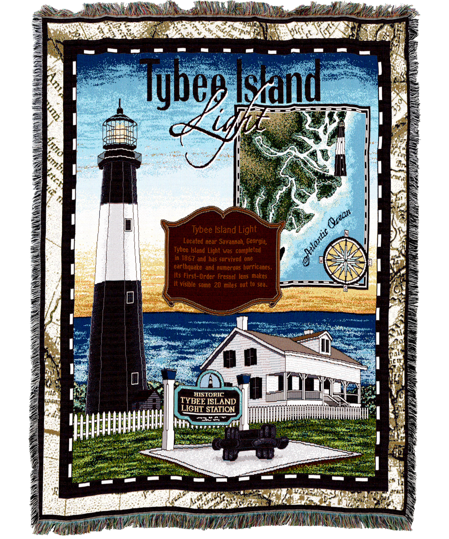 Tybee Island Lighthouse Blanket