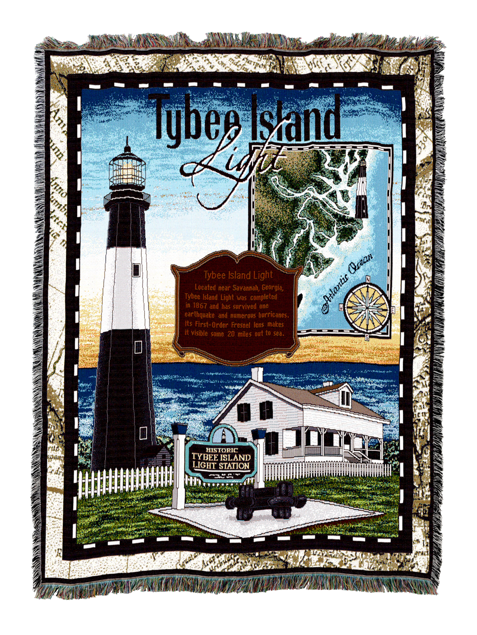 Tybee Island Lighthouse Blanket