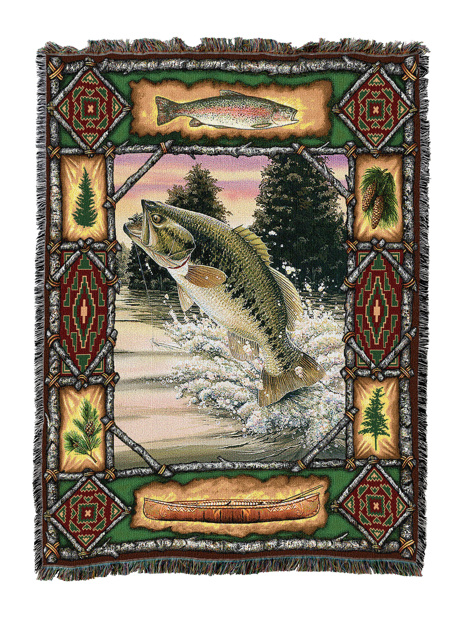 Fish Lodge Bass Blanket