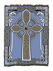 Celtic Unicorns Blanket Blue
