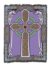 Celtic Unicorns Blanket Purple and Teal