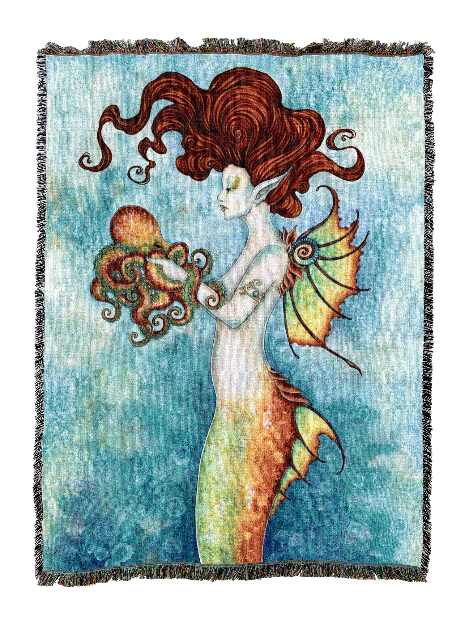 Mermaid And Octopus Blanket