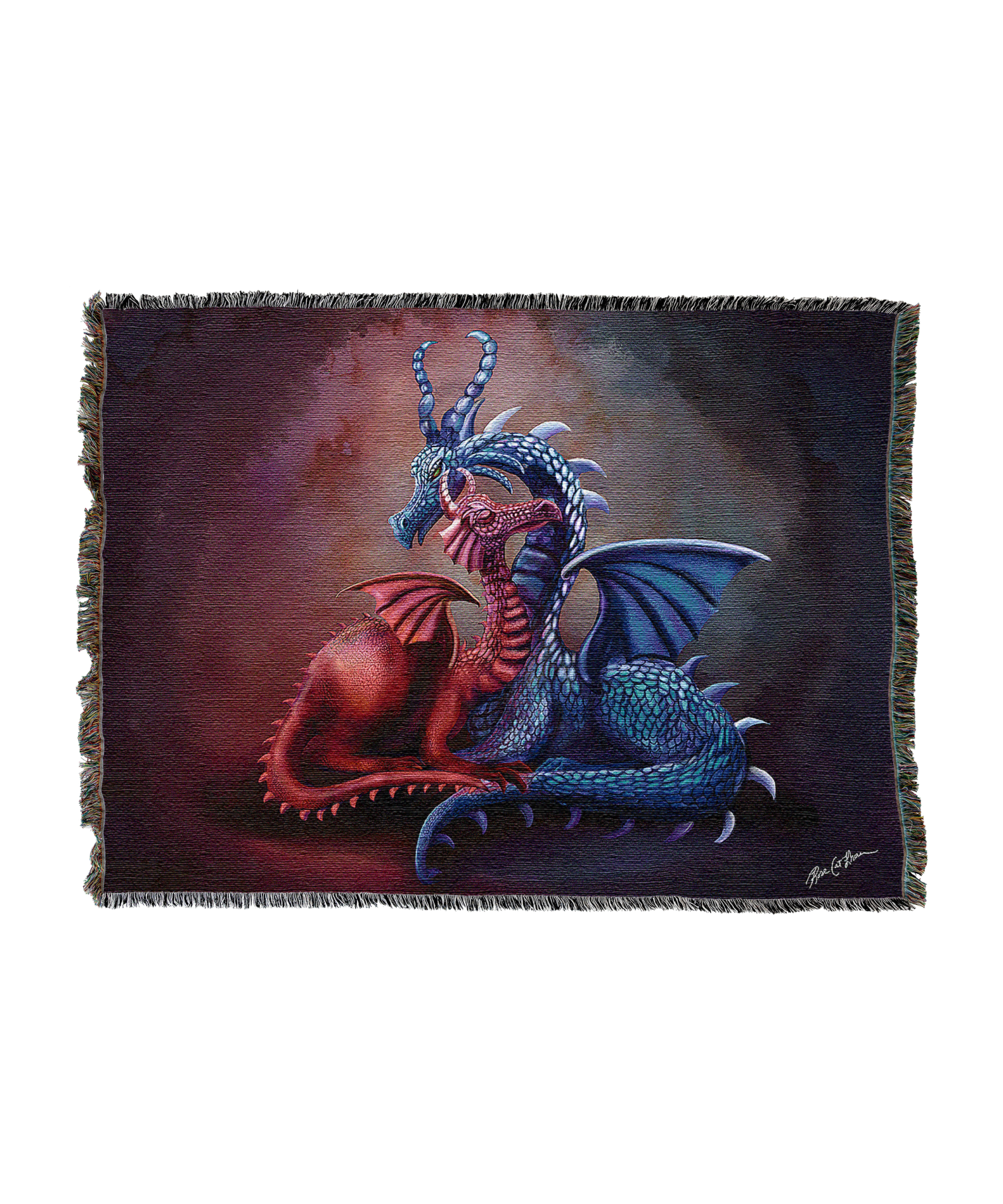 Cuddling Dragons Blanket